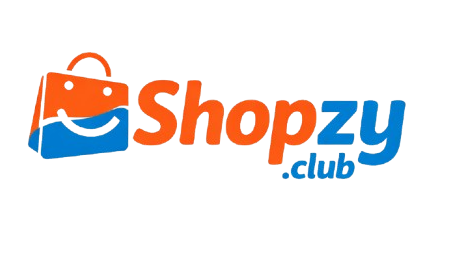 Logo of Shopzy.club with a shopping bag icon on a white background